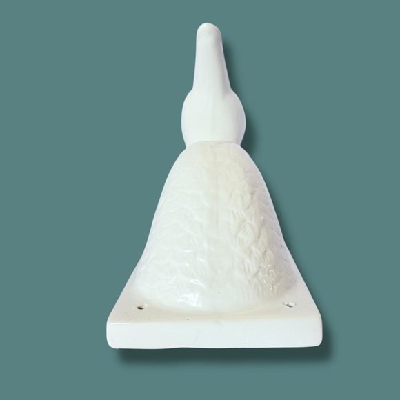 Vintage Large White Ceramic Duck Wall Hook Farmhouse Kitchen Towel/ Apron Holder - Picture 6 of 13